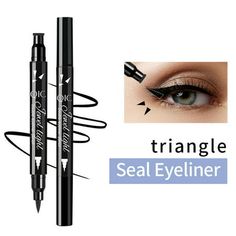 This liquid eyeliner stamp is waterproof Eyeliner, the color is natural and long lasting: it will stay all day until you decide to take it off. Goes on smoothly without skipping, smudging, or pulling; Best black liner to create the perfect cat eye. Stamp and line  Each pen has 2 ends. Eyeliner stamp liquid pen is 2 in 1 eyes make kit with eyeliner pen and eyeliner stamp. One end for stamping and the other has a very fine tip for defining the rest of the eye with precision. Eyeliners Stamp kit is Double Eyeliner, Eyeliner Stamp, Smudge Proof Eyeliner, Winged Eyeliner Stamp, Liquid Eyeliner Pen, Dramatic Eyes, Eyeliner Pencil, Eyeliner Pen, Eye Contour