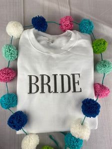 BRIDE Sweatshirt - Vogue Lettering – Arch City Monogramming, LLC