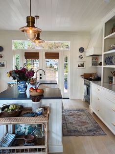 a kitchen filled with lots of counter top space