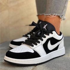 Air Jordan Black And White Dunk Low Black Custom Lace-up Sneakers, Black Sneakers With Contrasting Heel Counter, Air Jordan Black And White, Jordan Black And White, White Dunk Low, Air Jordan Black, Air Jordan Low, Jordan Low, Black And White Nike