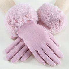 Tech Gloves Choose From Hot Pink Pink Yellow Red Snake Winter Driving, Texting Gloves, Tech Gloves, Pink Gloves, Fur Gloves, Warmest Winter Gloves, Pink Faux Fur, Fingerless Mittens, Index Finger