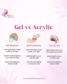 Gel Vs Acrylic, At Home Gel Manicure, Home Gel Manicure, Gel Manicure Ideas, Nail Tech Quotes, Beginner Nail Designs, Healthy Practices, Nail Tech School, Tech Quotes