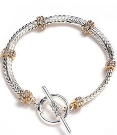 Lauren Ralph Lauren Two Tone Crystal Roundelle Herringbone Chain Flex Line Bracelet | Dillard's Herringbone Chain, Rhinestone Jewelry, Dillard's, Lauren Ralph Lauren, Crystal Rhinestone, Herringbone, Two Tone, Jewelry Bracelets, Jewelry Accessories