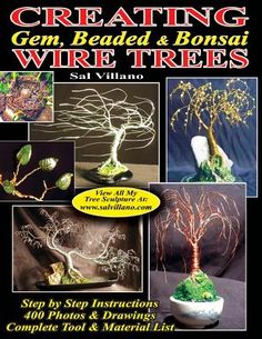 the cover of creating gem beaded and bonsai wire trees