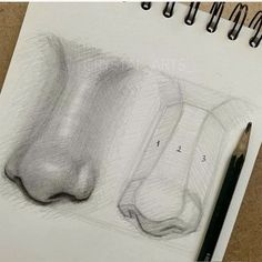 a pencil drawing of two feet and one foot in the process of being sketched