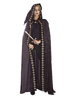 Rubies Costume Co Full Lenth Blk Hoded Cape Costume Standard ** See this fantastic product. (This is an affiliate link ). #halloweencostumesforwomen Cape Costume, Sports Costume, Costume Store, Retro Costume, Dress Halloween Costume, Costumes For Sale