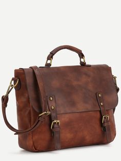 Colorblock Handbags, Dark Academia Bag, Vintage Leather Satchel, Brown Messenger Bag, Vintage Satchel, Trapeze Bag, Handbags Vintage, Handbag Satchel, Brown Satchel