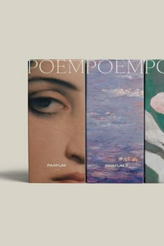 three books with the title poem poempo empora written in front of them