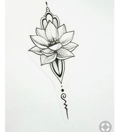 a drawing of a lotus flower on a white paper with the word love written below it