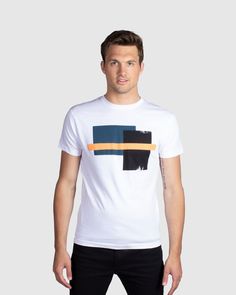 Our best-selling, abstract art graphic tee. VESTIGE designs take inspiration from modern art and NYC— where the brand was born. The shirt is cut in soft cotton and screen printed with our exclusive in-house design. Men's Polo Shirt, Polo Ralph Lauren, Screen Printing, Graphic Tees, House Design, Mens Tops, T Shirt, Design