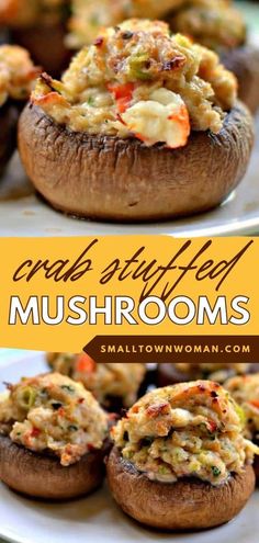 crab stuffed mushrooms are an easy appetizer to serve at any party or gathering