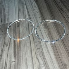 New Silver Rhinestone Big Hoop Earrings Silver Bling Earrings, Silver Jewelry Homecoming, Sparkly Hoop Earrings, Mcbling Earrings, Switch Outfits, Big Silver Earrings, Silver Prom Jewelry, Silver Hoops Earrings, Hoop Earrings Aesthetic