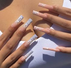 Long Acrylic Nail Designs, Tapered Square, Simple Acrylic Nails, Classy Design