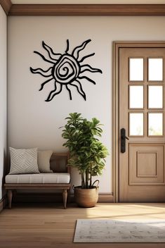 Boho Sun Wall Art, Unique Metal Sun, Garden Wall, Outdoor Decor | Whimsical Spiral Sun | Patio Decor | Metal Art, Hippie Fun Wacky Sun Exclusively Designed and Crafted by Helya Wall Art ✈️ FREE & FAST SHIPPING! 📐 Dimensions: 📏 Small: 19.7 inches - (50 cm) 📏 Medium: 23.6 inches - (60 cm) 📏 Large: 29.5 inches - (70 cm) 📏 Extra Large: 32 inches - (80 cm) 📏 Extra Extra Large: 35.5 inches - (90 cm) 📏 Custom: Contact us for personalized dimensions. 🍃 LIGHTWEIGHT DESIGN: Despite their sturdy appearance, our metal wall art pieces are lightweight and easy to handle. 🛠️ READY TO HANG: All wall art comes with pre-assembled hanging hardware, making it simple to hang with just a nail. 🎨 Color Options: Our products are finished with high-quality electrostatic powder coating in matte black, pro Sun Wall Art, Wall Outdoor, Sun Garden, Boho Sun, Wall Art Unique, Country Style Homes, Presents For Friends, Art Unique