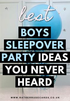 DIY creative boys sleepover party ideas for boys