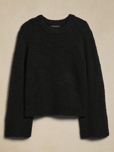 Vintage Black Sweater, Black Sweater Women, Women’s Sweaters, Knitted Sweaters Black, Black Knitted Sweater, Sixth Form Outfits, Sweaters Black, Basic Sweaters, Black Knit Sweater