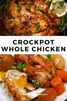 crockpot whole chicken with carrots and potatoes