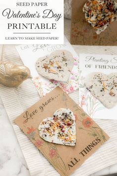 Seed paper, seed paper tutorial, wedding favor, seed paper valentine's Paper With Seeds How To Make, Diy Flower Seed Paper, Valentine Seed Packets, Seed Gifts Favors, How To Make Paper With Seeds In It, Flower Seed Wedding Favors Diy, Seed Paper Valentines Free Printable, Seed Paper Gift Tags, Seeded Paper Wedding Favors