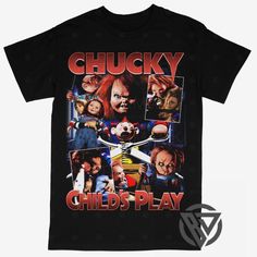 Beyond Dope Chucky Tee Shirt Childs Play Scary Movie Halloween Halloween Black T-shirt With Character Print, Black Halloween Shirt With Character Print, Novelty Black T-shirt With Character Print, Black Horror T-shirt With Funny Print, Black Novelty Shirt With Graphic Print, Black Grunge Top With Sublimation Print, Halloween Novelty Streetwear Top, Black Band Merch Shirt With Sublimation Print, Black Funny Print Band Merch Tops