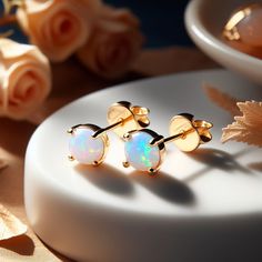 Single Opal Earring As A Gift, Nickel-free Opal Earrings, Elegant Adjustable Opal Earrings, Opal Earrings As Gift, Opal Earrings For Gift, Pierced Opal Earrings For Gifts, Opal Earrings Perfect For Gifts, Fine Jewelry Opal Earrings For Gift, Opal Pierced Earrings As Gift