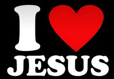 i love jesus sticker on a black background