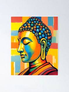 "Abstract Contemporary Digital Buddha Painting" Poster for Sale by Dev-Ang | Redbubble