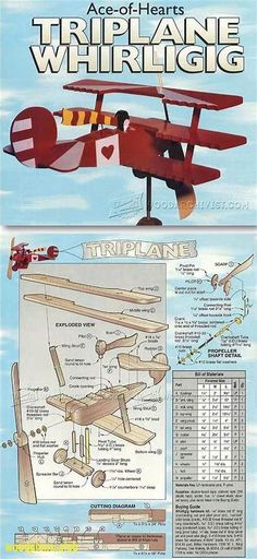 an old airplane is shown with diagrams on the front and back side, as well as other