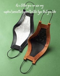 Mask With Paper, Monogram Keychain, Leather Mask, Sewing Leather, Mouth Mask, Mask Face, Bags Tutorial, Leather Projects