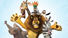 the lion, zebra, giraffe and other cartoon characters