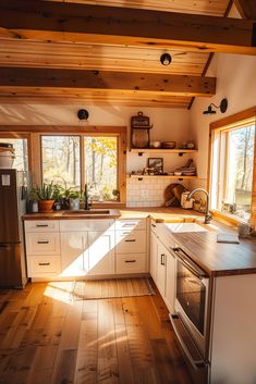 the kitchen is clean and ready to be used as a place for cooking or eating