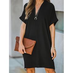 Season:Summer; Fabric:Polyester; Sleeve Length:Short Sleeve; Look After Me:Machine wash; Gender:Women's; Style:Streetwear; Elasticity:Micro-elastic; Occasion:Date,Street,Work,Gift; Fit Type:Regular Fit; Dresses Type:Casual Dress,Plain Dress,Summer Dress; Design:Ruched; Neckline:V Neck; Listing Date:12/25/2023; Bust:; Length:; Fit US Size:; Fit UK Size:; Fit EU Size:; Dress Length Type:Mini Dress; Print Type:non-printing Loose Mini Dress, Loose Midi Dress, Half Sleeve Dresses, Solid Color Dress, Maxi Robes, Straight Dress, Fit Dress, Loose Dress, Casual Summer Dresses