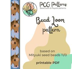 the bead loom pattern is shown with an image of a flower on it