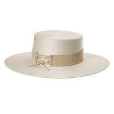 This luxurious bolero felt hat is adorned with a suede leather corset band and comes in a Bijou Van Ness hat box. 100% wool felt Brim measures 3.825 inches Elegant Fitted Boater Hat With Flat Crown, Elegant Beige Fur Felt Fedora, Elegant Hat Bands With Flat Brim For Rodeo, Elegant Fedora Felt Hat For Rodeo, Elegant Wide Brim Panama Hat For Rodeo, Kentucky Derby Fur Felt Boater Hat With Flat Brim, Elegant Short Brim Felt Hat For Rodeo, Elegant Brimmed Boater Hat For Rodeo, Elegant Flat Brim Panama Hat For Rodeo