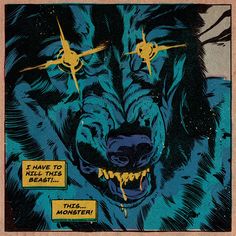 a comic book cover with an image of a wolf