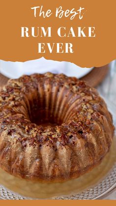 delicious rum cake Best Rum Cake Recipe, Best Rum Cake, Rum Pound Cake, Alcohol Cake