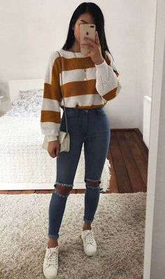 Stylish Jeans Top, Winter Mode Outfits, Outfits Con Jeans, Casual Chic Outfits, Jeans Outfit Women, Stylish Jeans, Outfit Jeans, Workwear Fashion