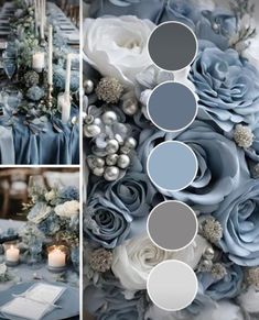 blue and gray wedding color scheme