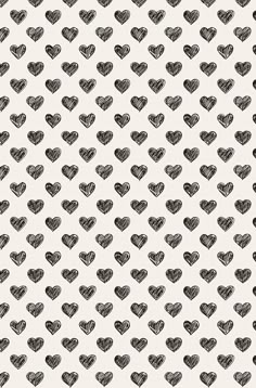 a black and white heart pattern with small hearts on the side, as if it were drawn