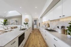 the kitchen is clean and ready for us to use in its new owner's home