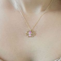 Lotus Flower Necklace*Pink Lotus Flower For Girl*14K Stylish Gold For Women Pink Tourmaline Pendant # Features * Gram:2.40 gr * Size:45 cm  * Production Method:Casting * 14 K (0,585 in gold) * Closure :Spring ring * Chain:Forse *Special Gift Box  *Like all precious jewels,it comes in its own gift box. *Can include a little gift note  *The Gold Body Of the Polished By Hand. *Available in White gold or Rose Gold choosing *Products invoiced. You can buy confidently.  *Goodluck And Protection Neckla Girl Birthday Gifts, Pink Lotus Flower, Silver Maple Leaf, Lotus Flower Necklace, Lotus Necklace, Lotus Pendant, Gold Lotus, Gold Bodies, Ring Chain