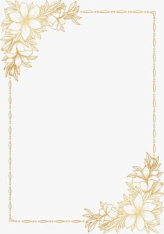 a gold frame with flowers on it