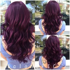 Pelo Color Vino, Wine Hair Color, Plum Hair, Wine Hair, Violet Hair, Purple Highlights, Hair Color Purple, Burgundy Hair, Hair Color And Cut