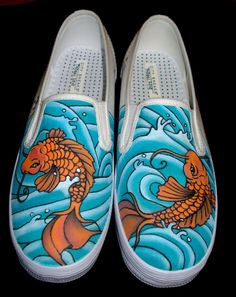 Shoes are 100% hand painted Men's or Woman's sizes Each order will be custom and unique! Shoes shipped within 15 days! Use This Listing to Purchase Vans Brand for this Design - Also Note Shoe Size During Purchase All shoes are wearable and waterproof. With normal use, the paint on the shoes will last as long as the shoes. The paint will NOT wash off with regular use, and can be spot cleaned with a mild soap.  What you would be paying for: Labor = $145.00 Van's Shoe = $60.00 I paint on shoes that Sharpie Shoes, Hand Painted Vans, Vans Shoes Fashion, Hand Painted Toms, Custom Vans Shoes, Painted Shoes Diy, Painted Toms, Painted Canvas Shoes, Painted Vans