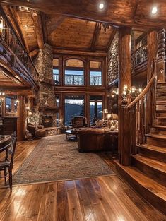 Winter Mansion, Mountain Lodge Home, Closet Offices, Log Cabin Mansions, Boho Homes, Cozy Closet, Montana Living, Rustic Houses