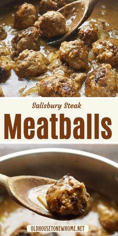 Salisbury Steak Meatballs Easy Salisbury Steak, Salisbury Steak Recipe, Salisbury Steak Meatballs, Classic Beef Stew, Salisbury Steak Recipes, Tummy Yummy, Easy Steak Recipes, Meatball Ingredients, Salisbury Steak