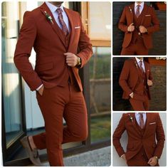 Brown Suit Wedding, Suit 3 Piece, Green Wedding Suit, Suits Men Slim, Dark Green Wedding, Suit Groom