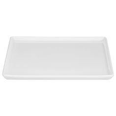 an empty white tray on a white background