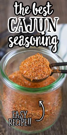 the best cajun seasoning recipe in a glass jar