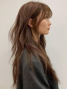 Korean hair color: brown highlight
