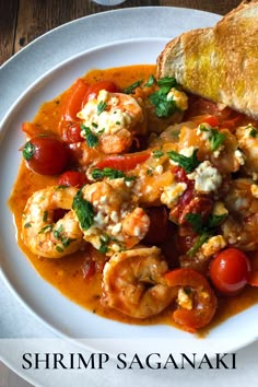 Greek shrimp saganaki Shrimp Saganaki Recipe, Shrimp Saganaki, Saganaki Recipe, Greek Shrimp, Ouzo, Prawn Recipes, Spicy Tomato Sauce, Greek Cooking, Spicy Dishes